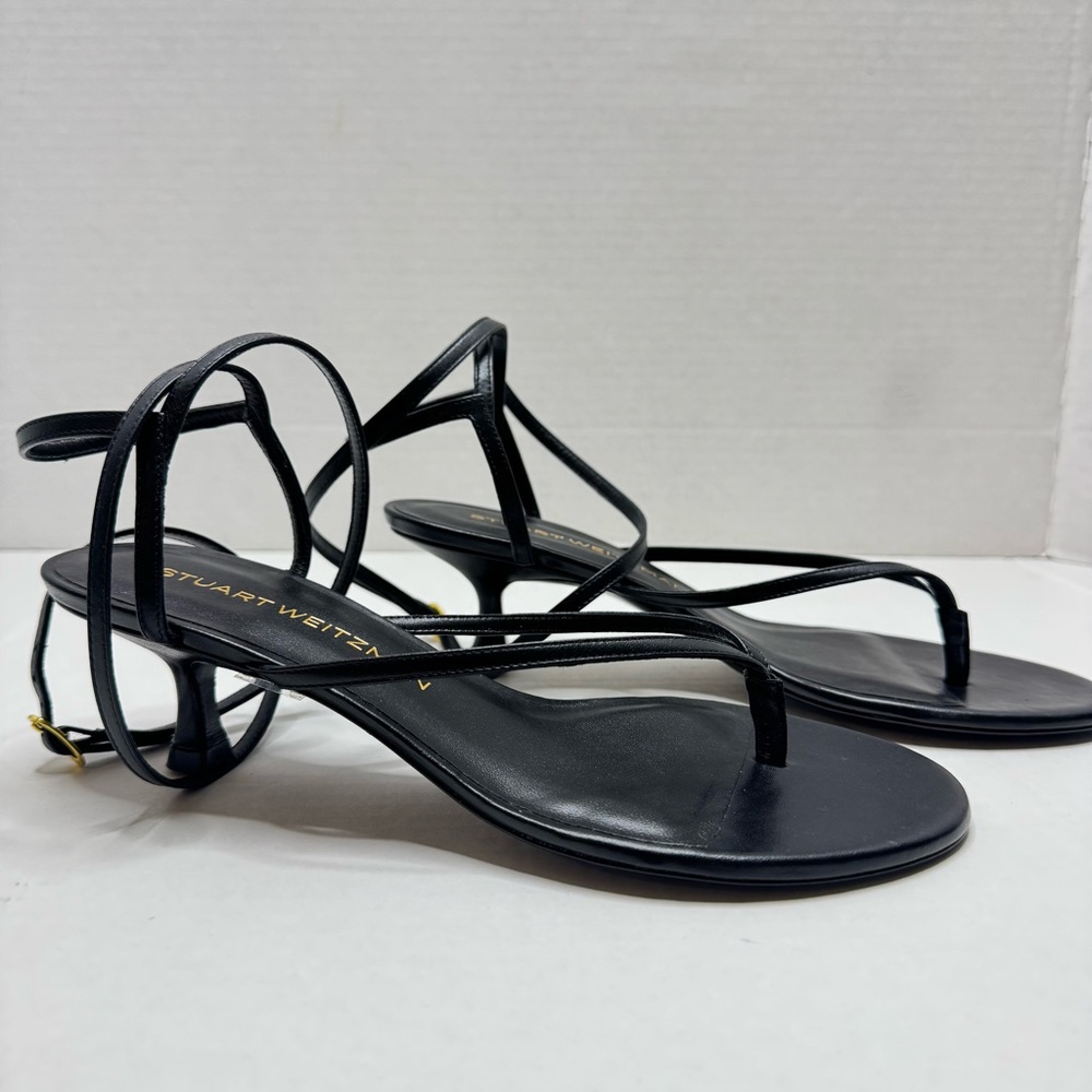 Stuart Weitzman Jimena Black Strappy Sandals - Picture 6 of 11